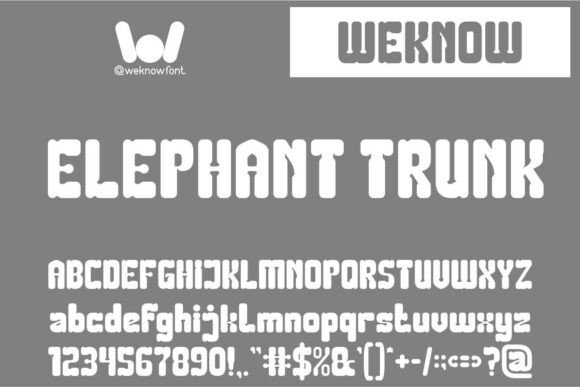 Elephant Trunk Font