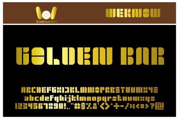 Golden Bar Font